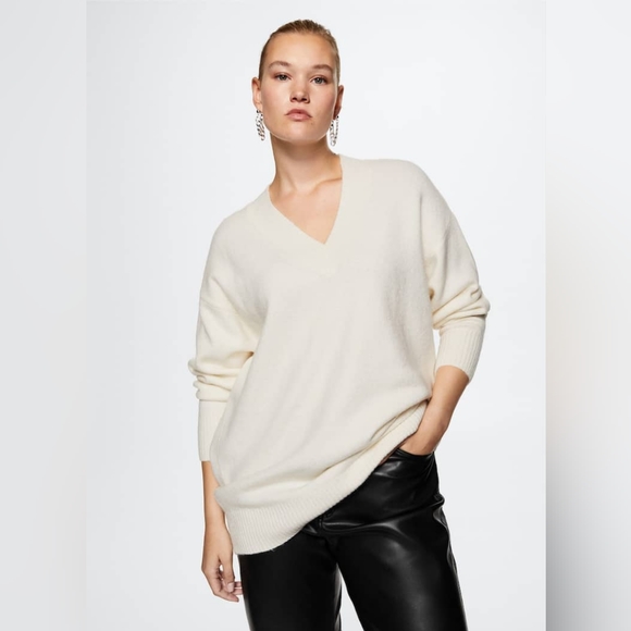 MANGO V-neck sweater - Picture 4 of 8